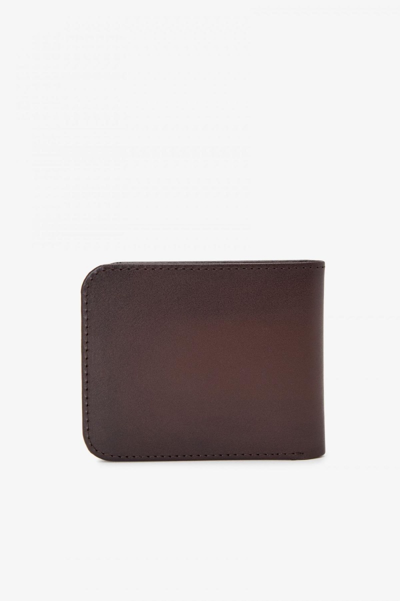 Fred Perry Burnished Leathr Billfold Plånbok Accessories Burnt Tobacco | SEJZR71656