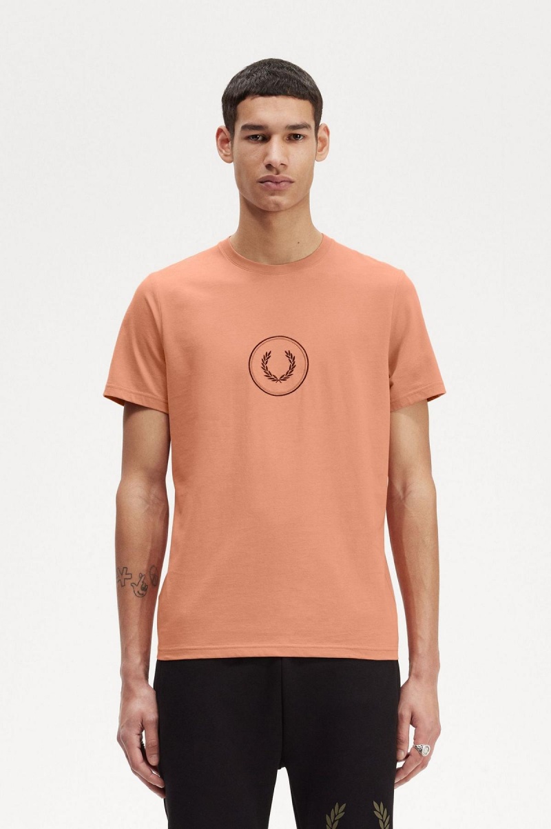 Fred Perry Circle Branding T-shirt Herr Ljus | ASEDF64478