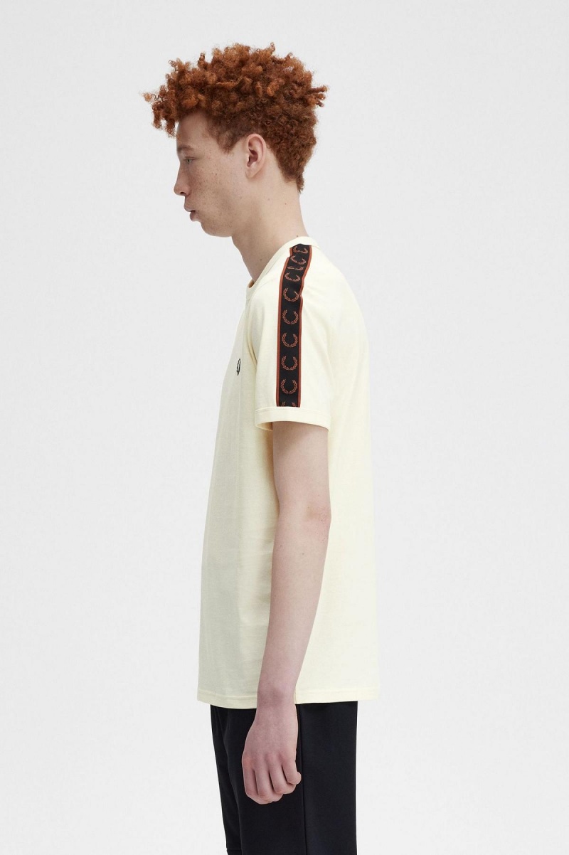 Fred Perry Contrast Tape Ringer T-shirt Herr Bruna | SEEGJ30997