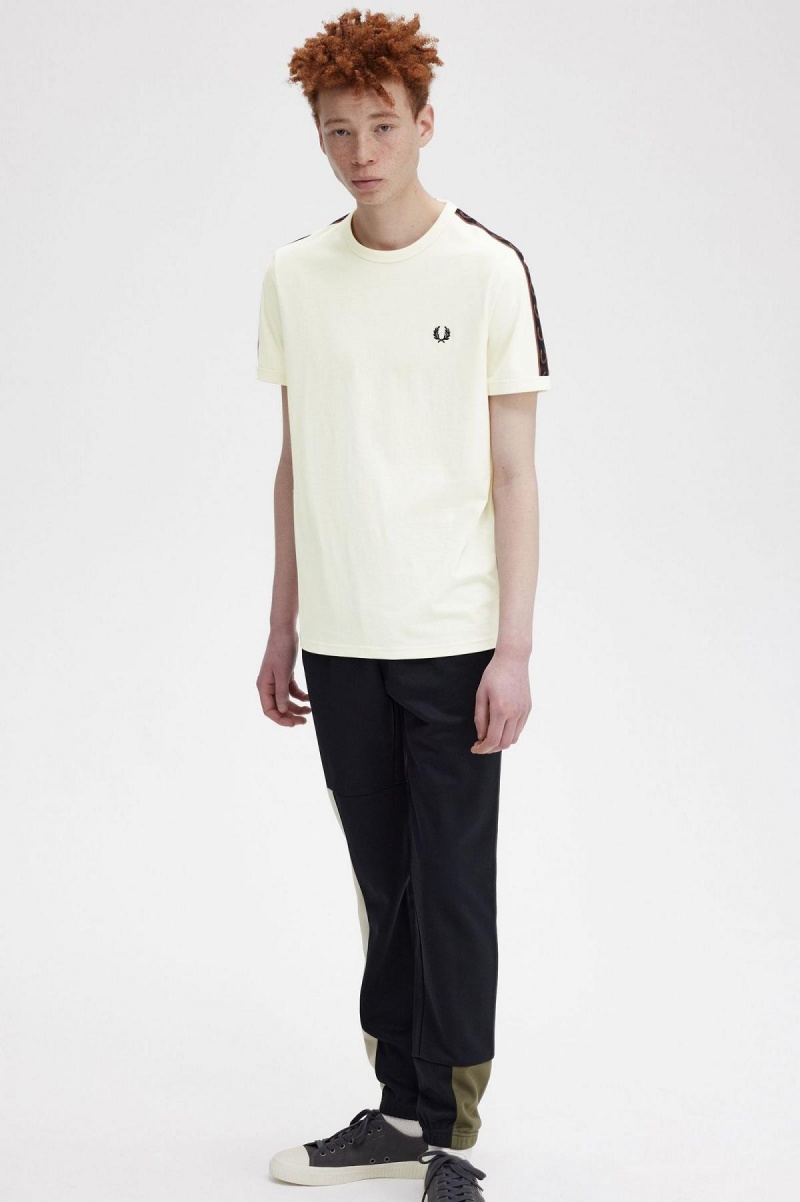 Fred Perry Contrast Tape Ringer T-shirt Herr Bruna | SEEGJ30997