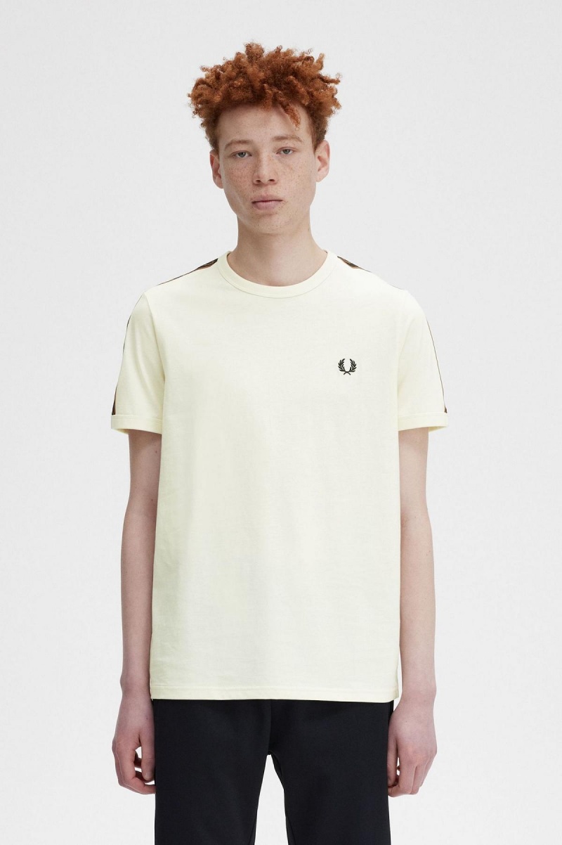 Fred Perry Contrast Tape Ringer T-shirt Herr Bruna | SEEGJ30997