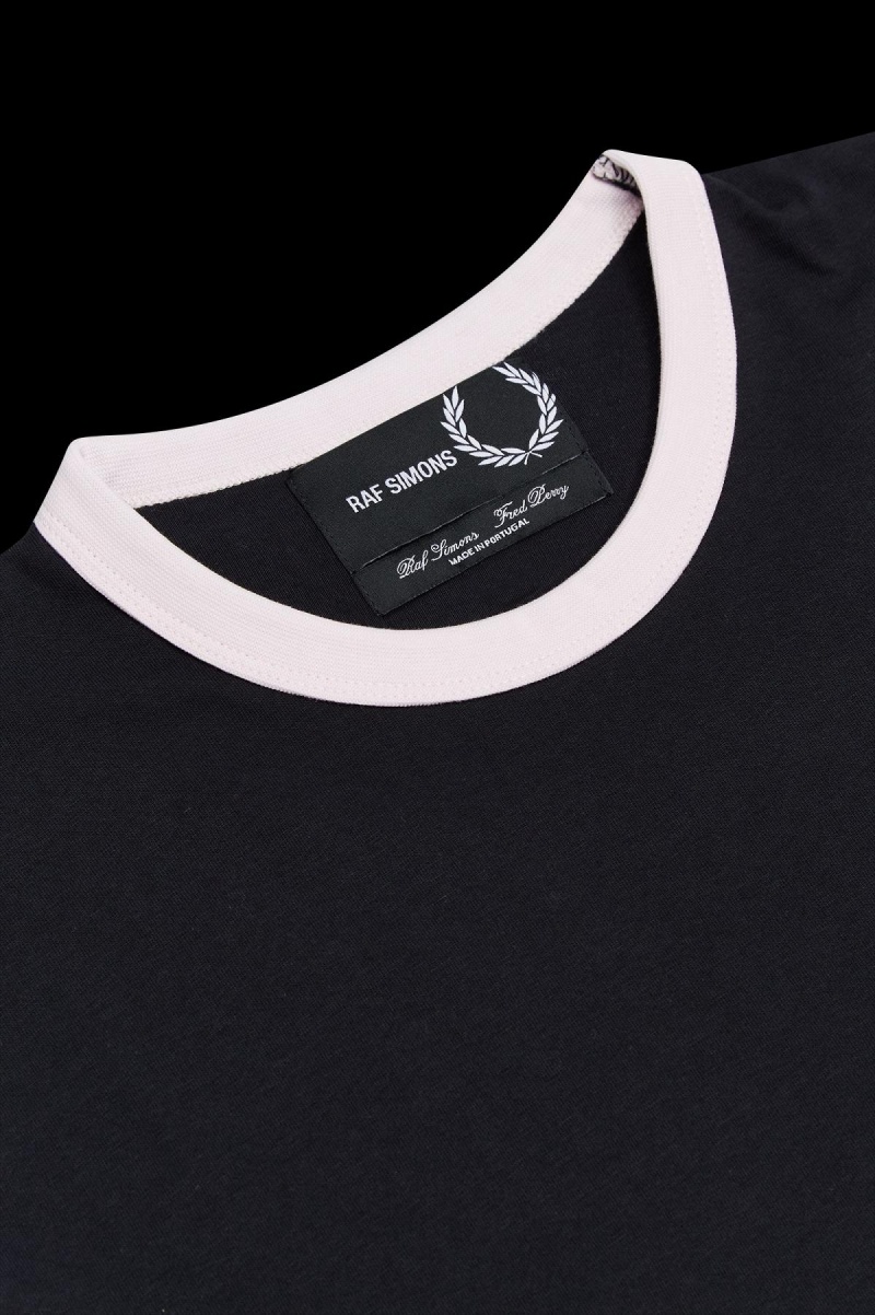 Fred Perry Contrast Trim T-shirt Herr Svarta | SEEAH45798