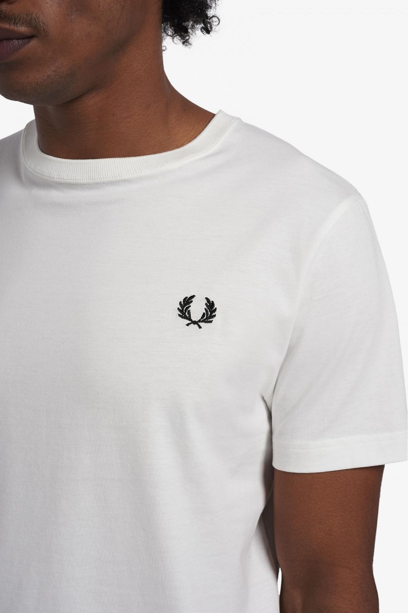 Fred Perry Crew Neck T-shirt Herr Vita | GSEEC45267