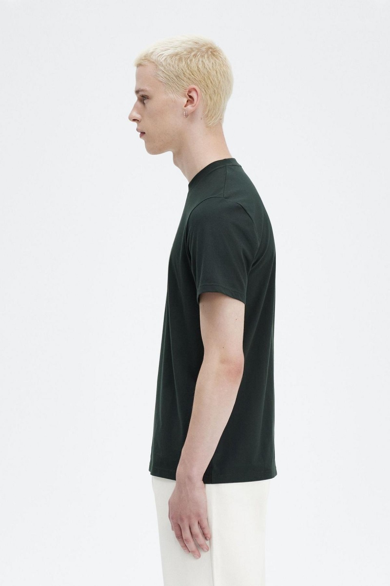 Fred Perry Embroidered T-shirt Herr Gröna | BSESD47651