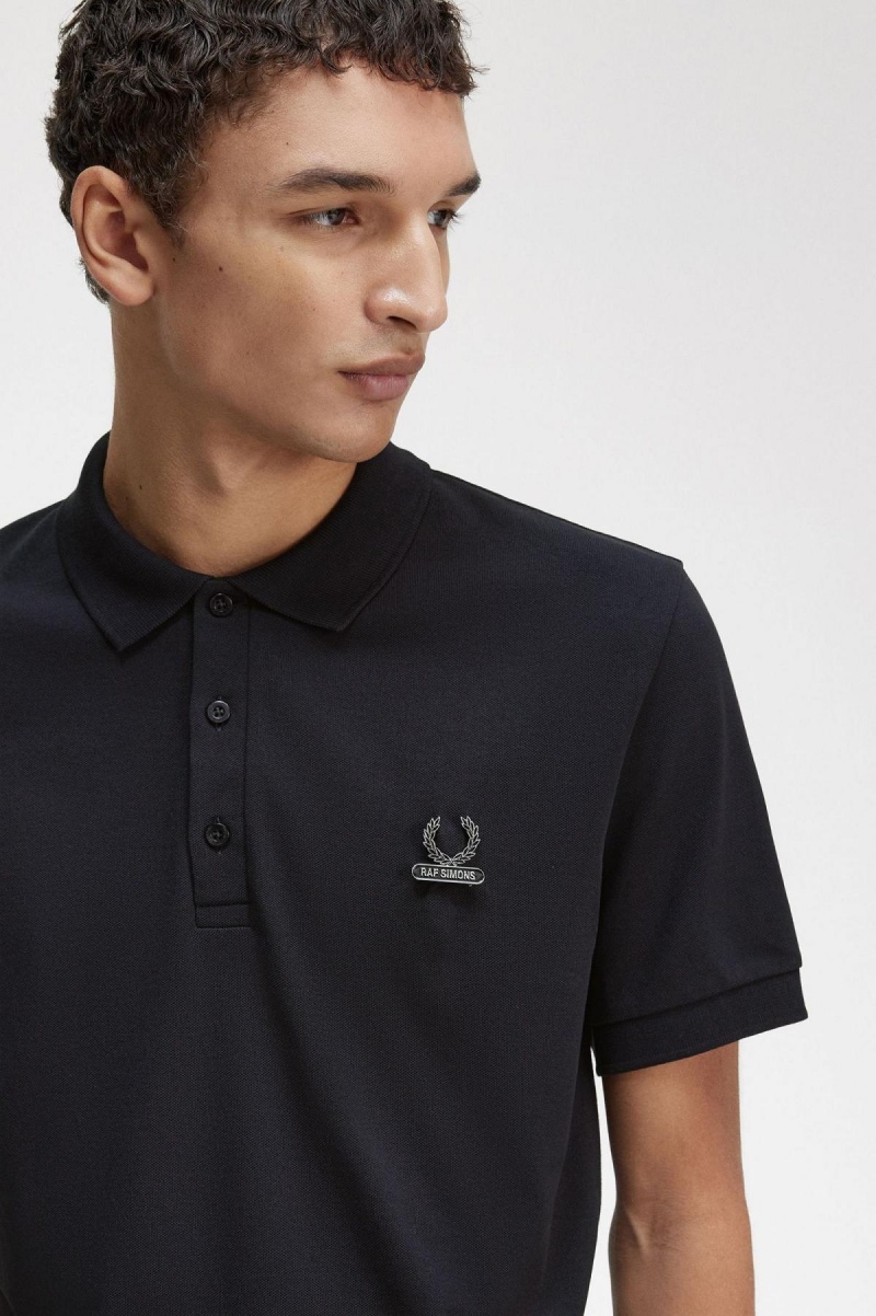 Fred Perry Enamel Pin Polo Shirt Piketröja Herr Svarta | FSEHY73985