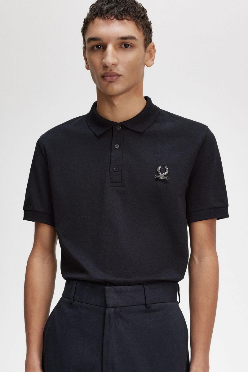 Fred Perry Enamel Pin Polo Shirt Piketröja Herr Svarta | FSEHY73985