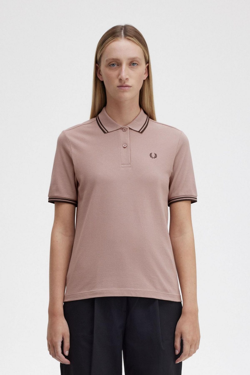 Fred Perry G3600 Fred Perry Shirt Dam Mörkrosa | FSEHY26574