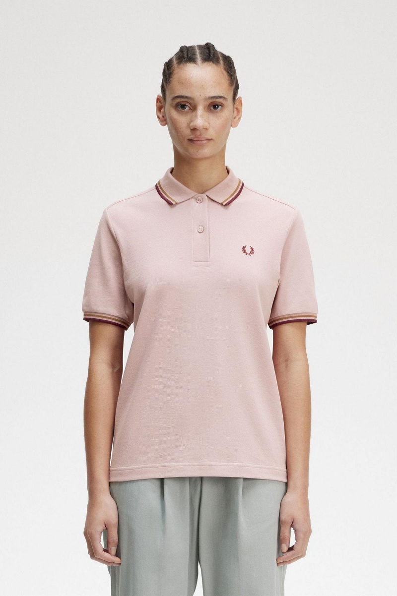 Fred Perry G3600 Fred Perry Shirt Dam Rosa Rosa | SEDFL44956