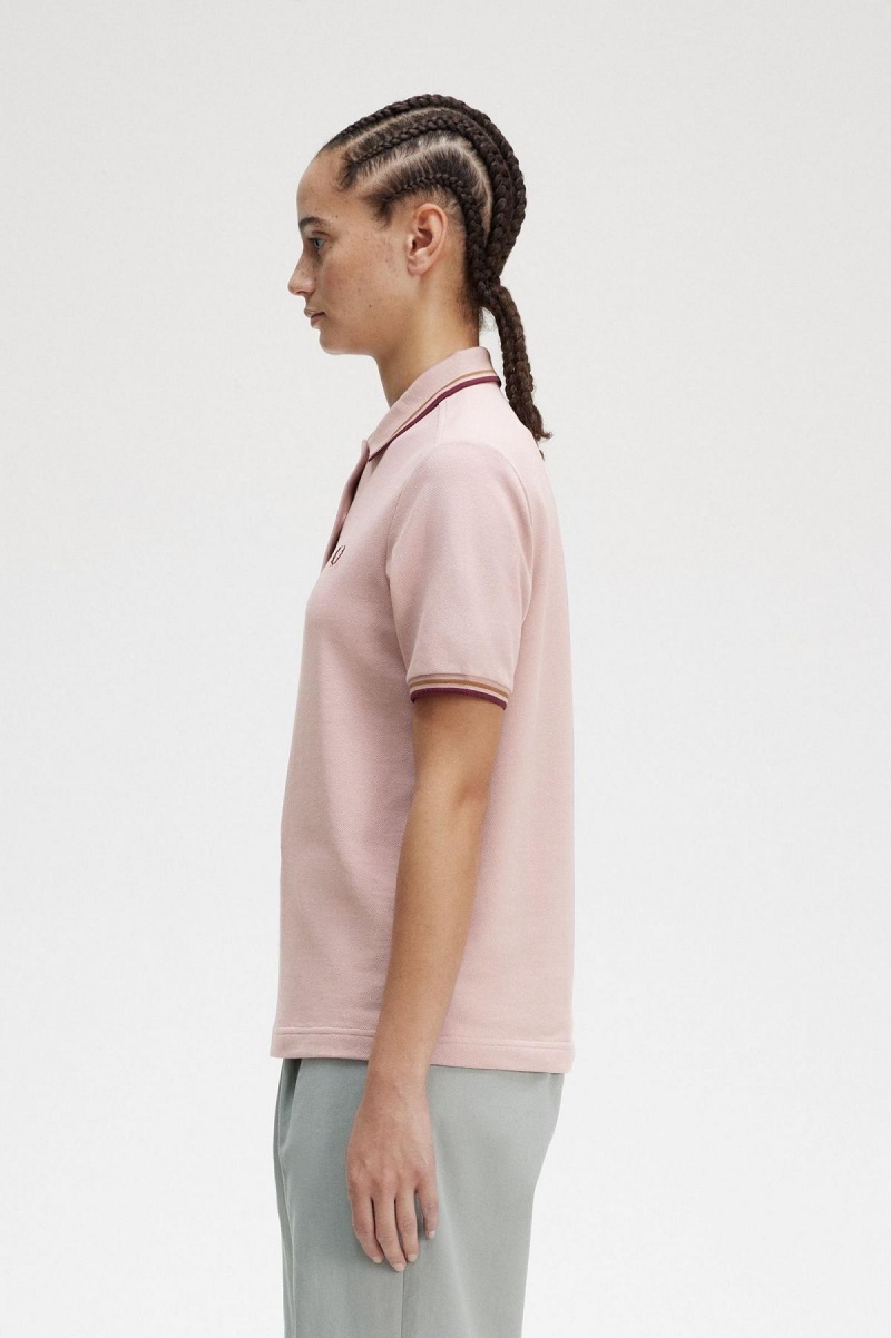 Fred Perry G3600 Fred Perry Shirt Dam Rosa Rosa | SEDFL44956