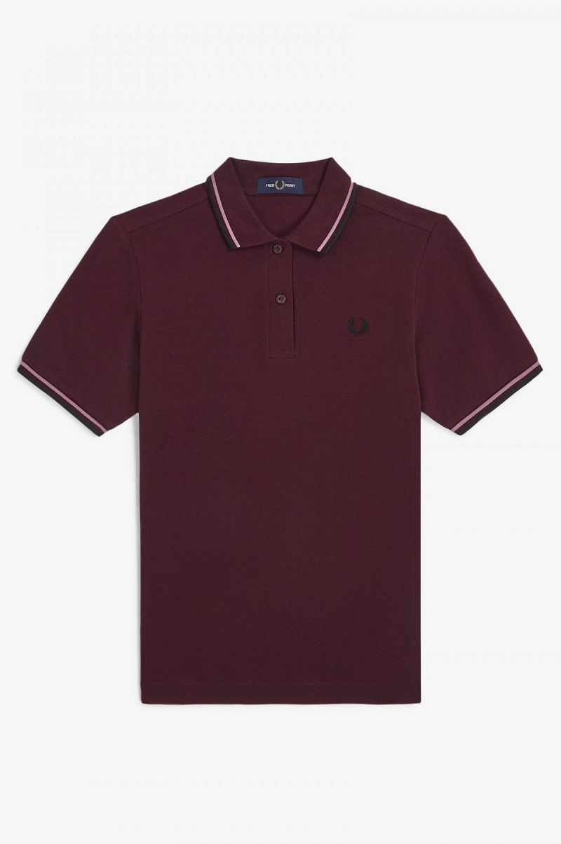 Fred Perry G3600 Fred Perry Shirt Dam Rosa Rosa Svarta | XSEGW19078