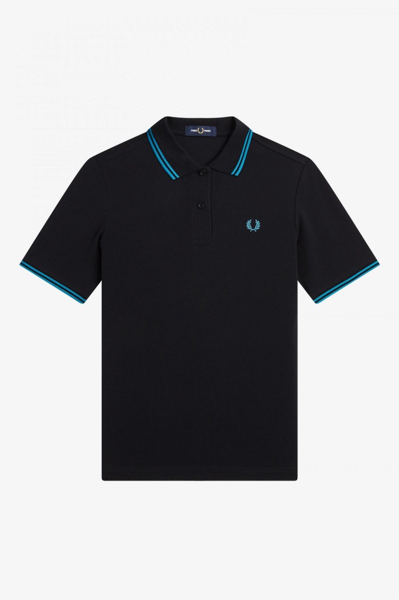 Fred Perry G3600 Fred Perry Shirt Dam Svarta Blå Blå | ZSEMJ21966