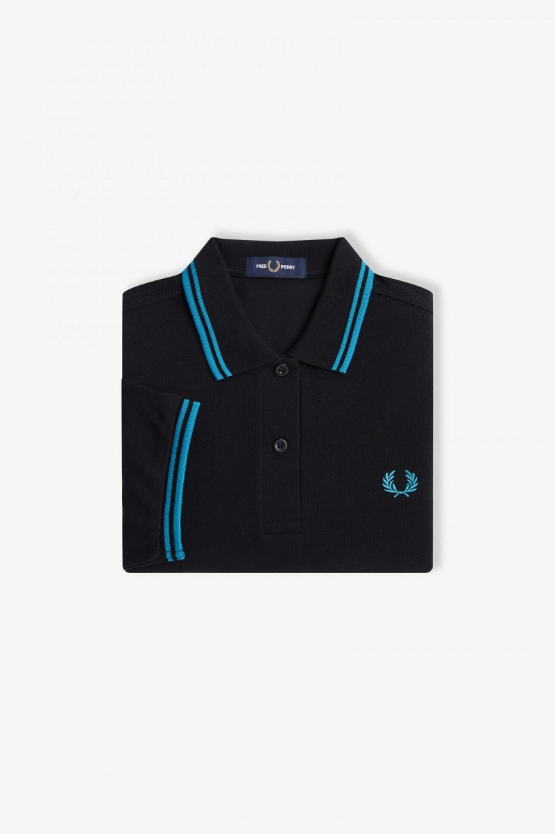 Fred Perry G3600 Fred Perry Shirt Dam Svarta Blå Blå | ZSEMJ21966