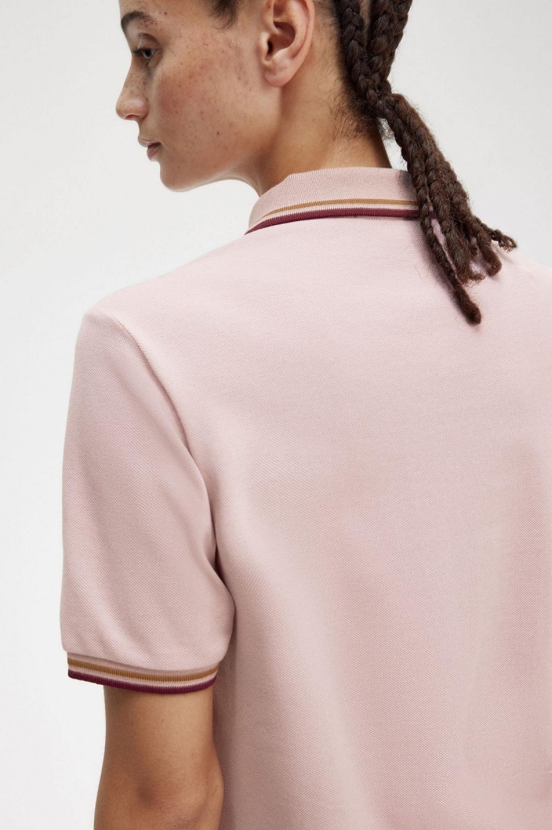 Fred Perry G3600 T-shirt Dam Rosa Rosa | ASEWC57055