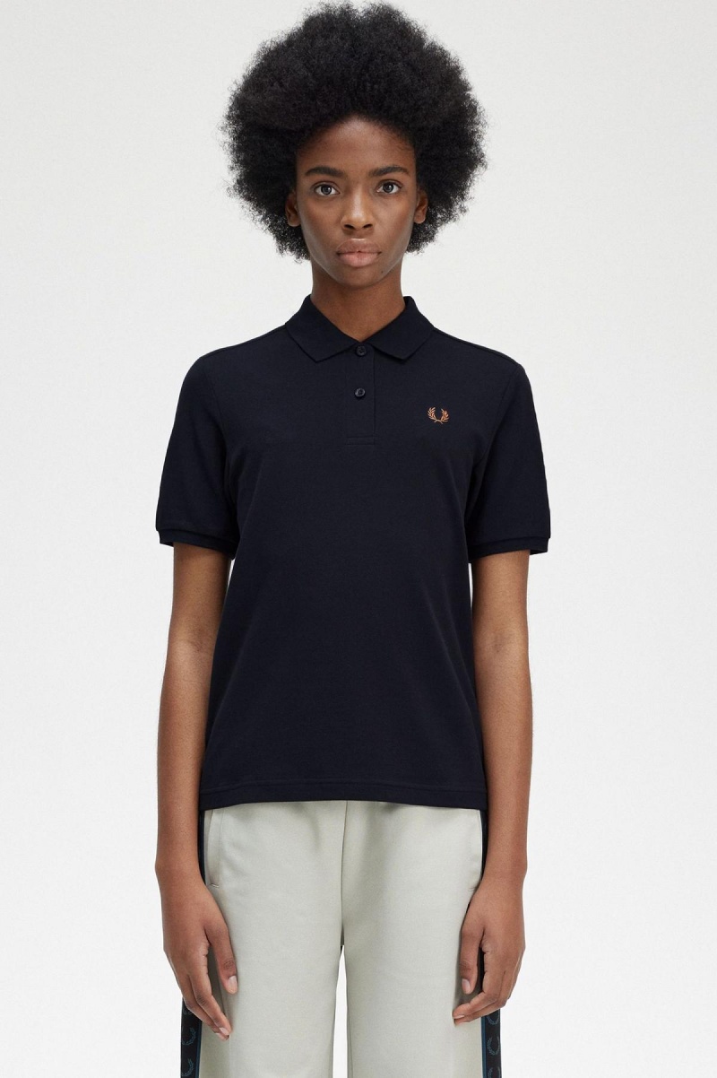 Fred Perry G6000 Fred Perry Shirt Dam Marinblå | GSEUC66296