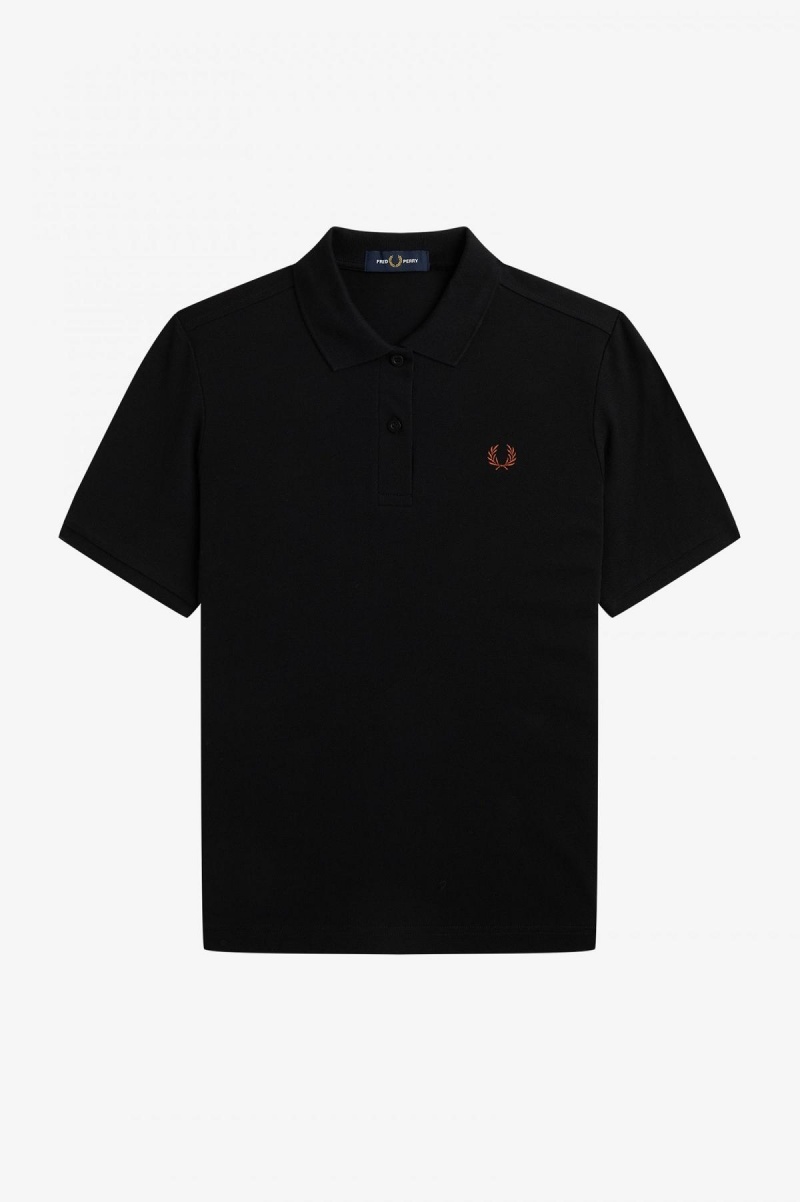 Fred Perry G6000 Fred Perry Shirt Dam Svarta Bruna | GSEUC91856