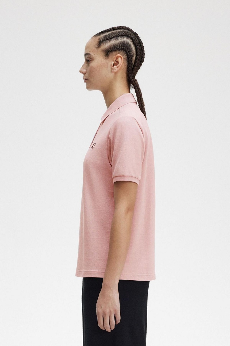 Fred Perry G6000 T-shirt Dam Rosa Rosa Svarta | FSEUI27096