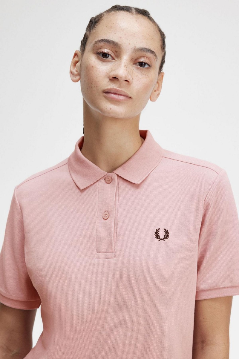 Fred Perry G6000 T-shirt Dam Rosa Rosa Svarta | FSEUI27096