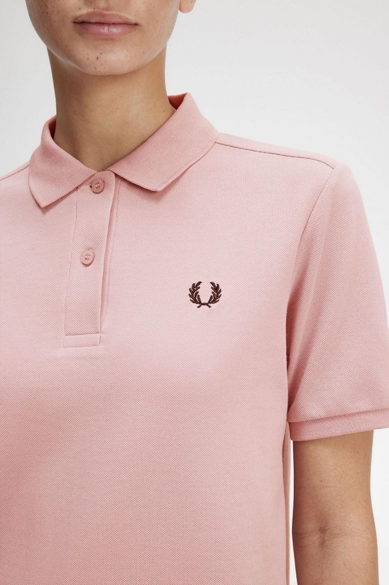 Fred Perry G6000 T-shirt Dam Rosa Rosa Svarta | FSEUI27096