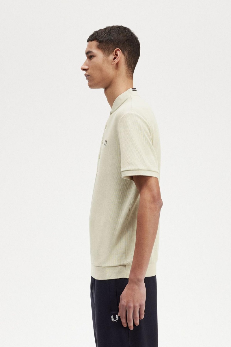 Fred Perry Henley Polo T-shirt Herr Ljus | SSEVO89476