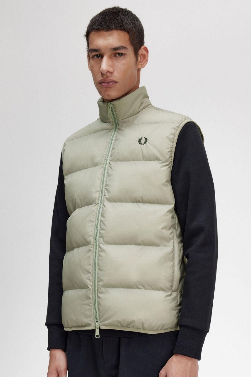 Fred Perry Insulated Gilet Rockar Herr Seagrass | TSEPQ74240