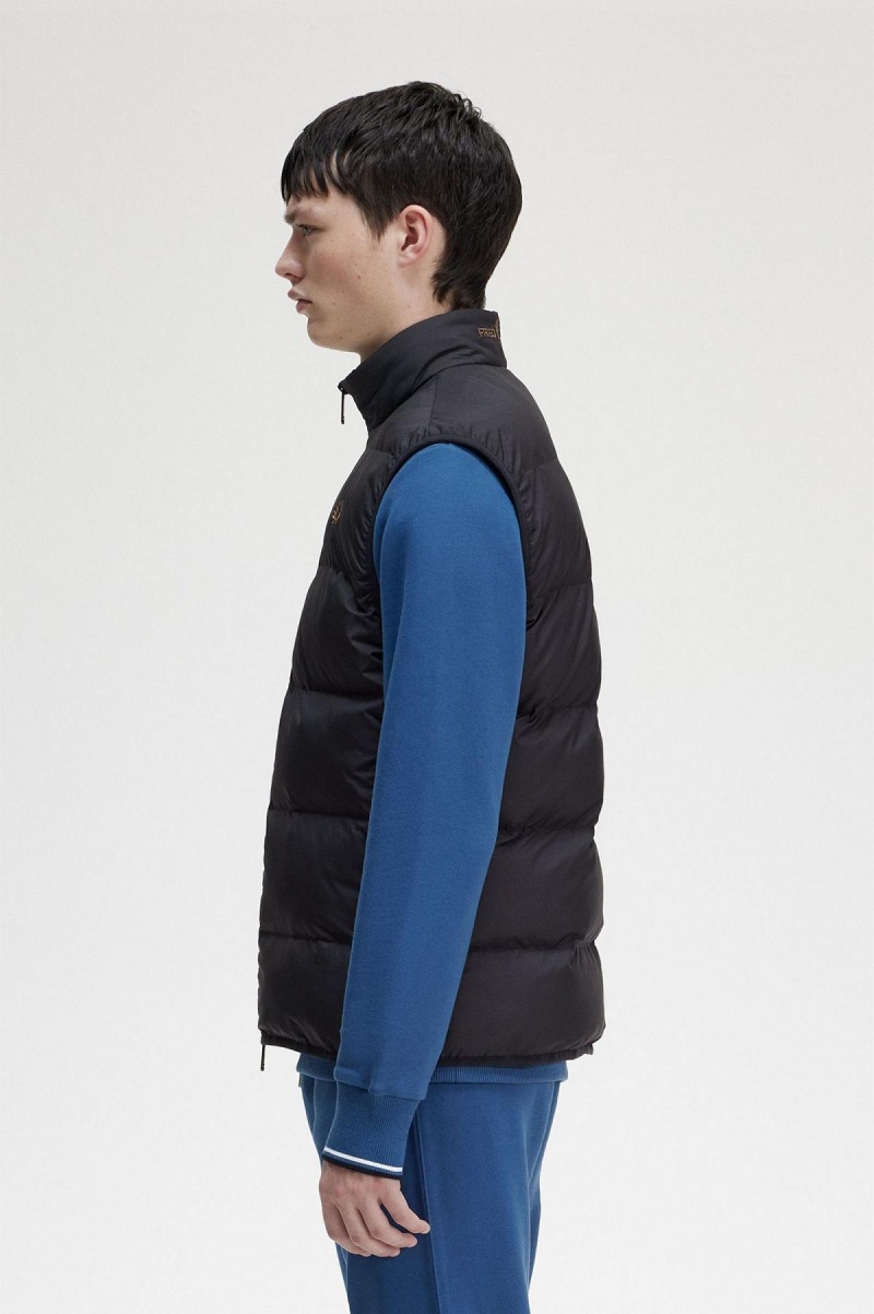 Fred Perry Insulated Gilet Rockar Herr Svarta | MSEFT32852