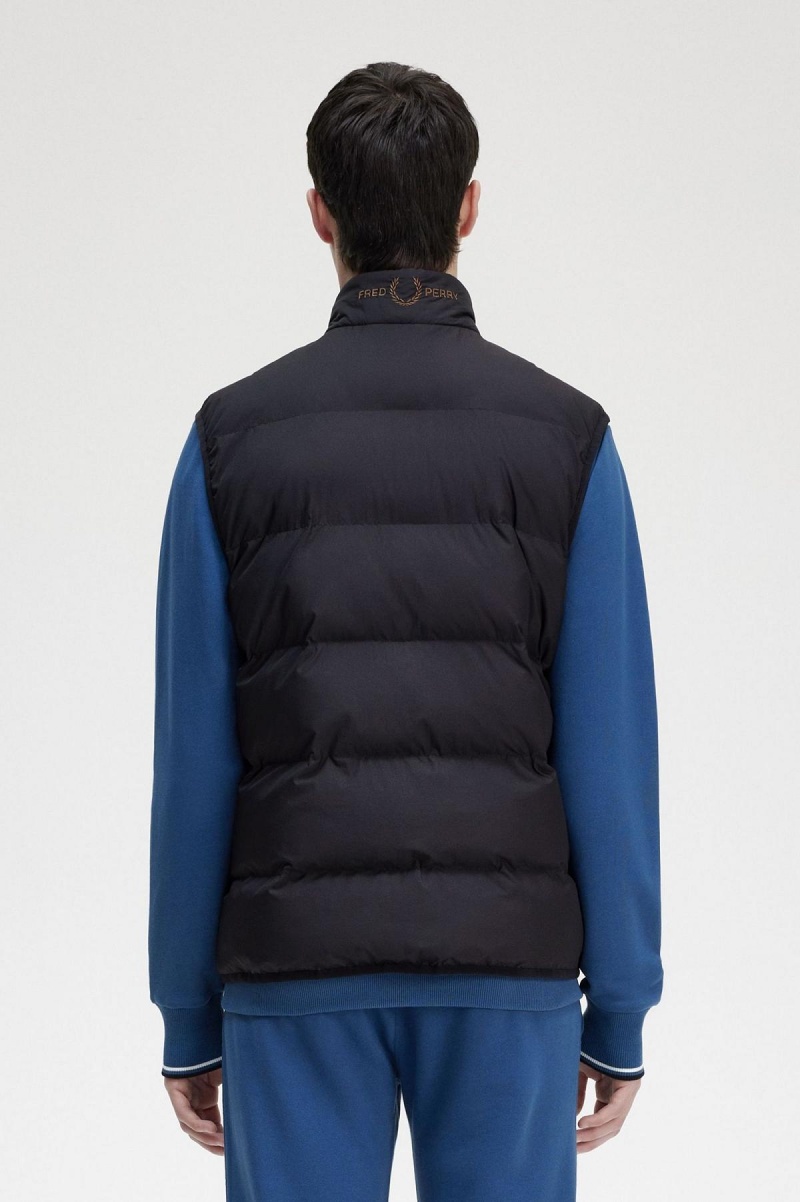 Fred Perry Insulated Gilet Rockar Herr Svarta | MSEFT32852