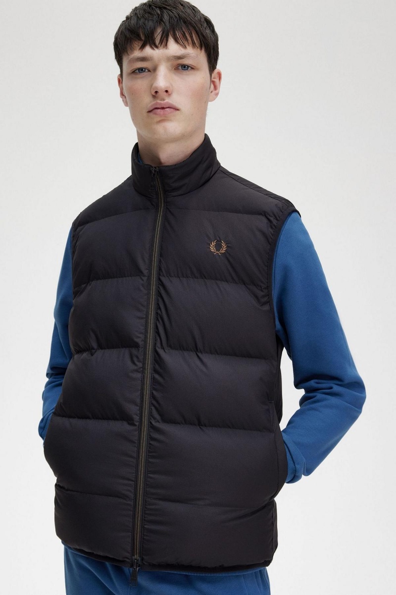 Fred Perry Insulated Gilet Rockar Herr Svarta | MSEFT32852