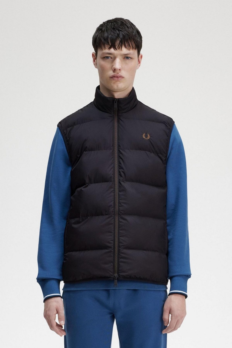 Fred Perry Insulated Gilet Rockar Herr Svarta | MSEFT32852