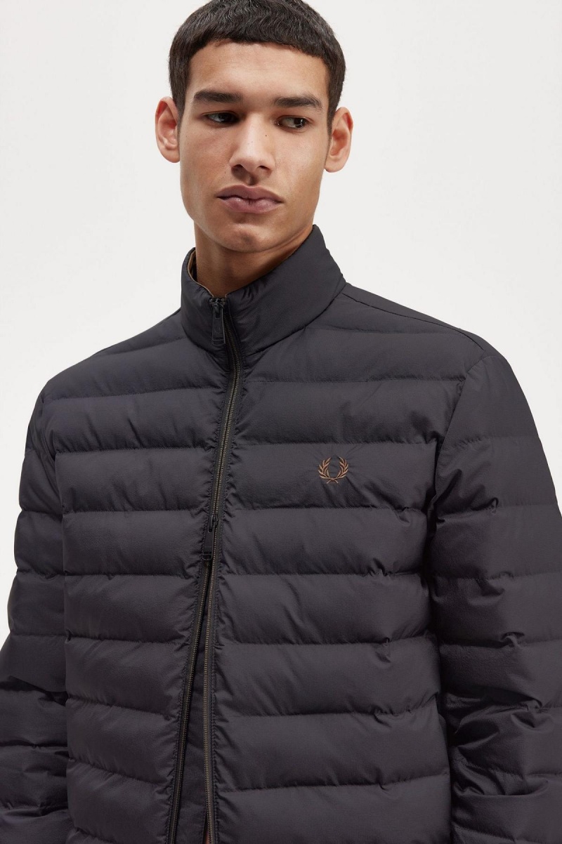 Fred Perry Insulated Rockar Herr Svarta | SEEAH48523