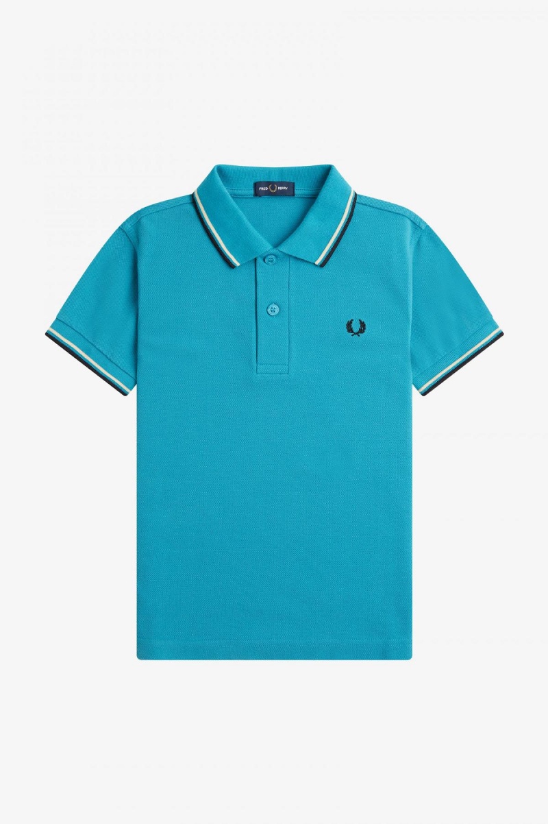 Fred Perry Kids Twin Tipped Barn Accessories Blå Grädde Svarta | GSEUC91058