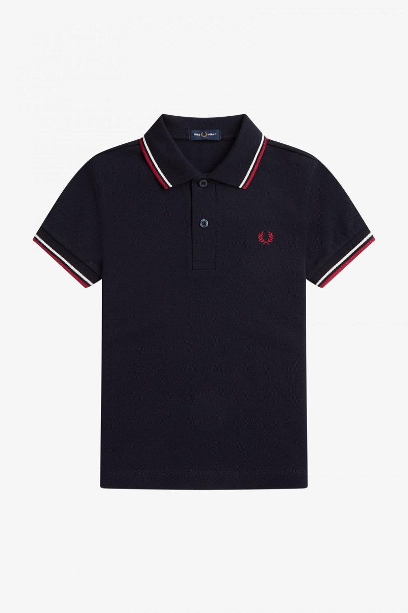 Fred Perry Kids Twin Tipped Barn Accessories Marinblå Vita Röda | SENEJ40817