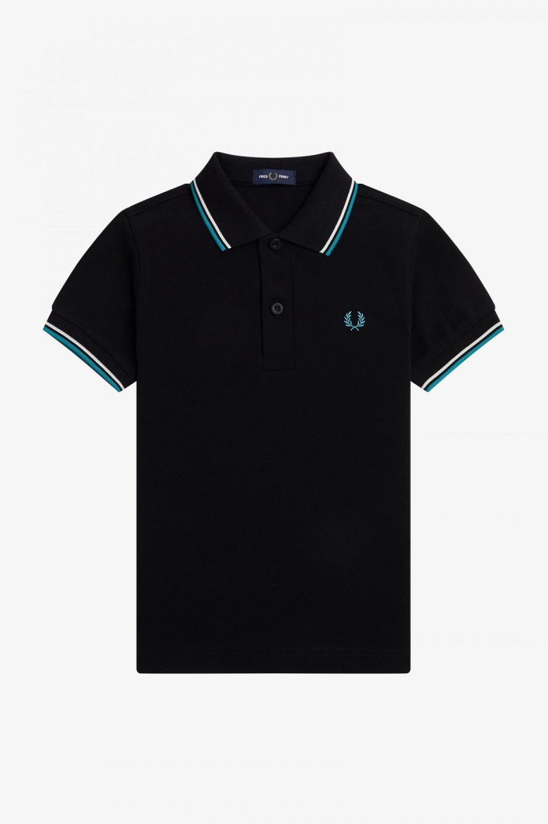 Fred Perry Kids Twin Tipped Barn Accessories Svarta Mörkmintgröna | PSEQX18998