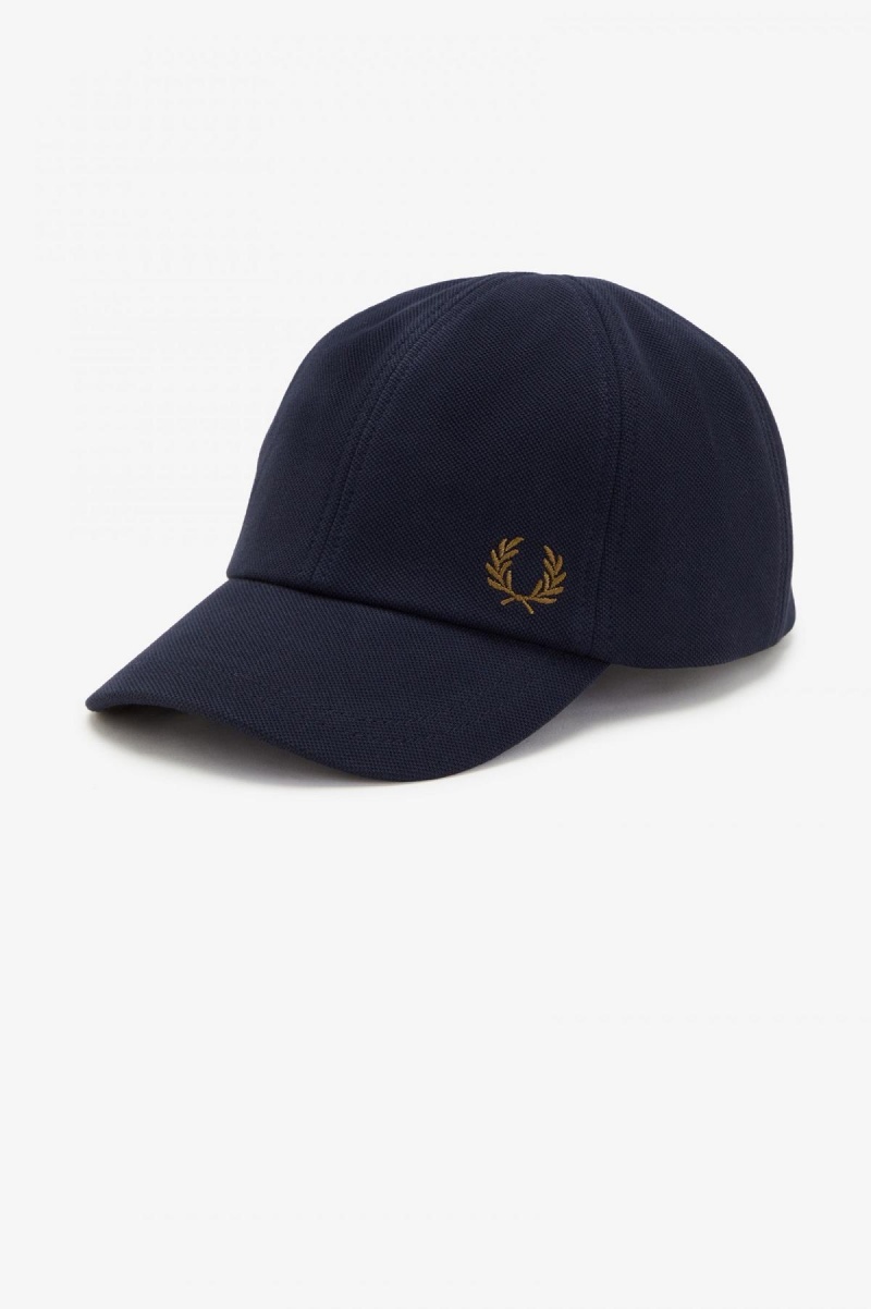 Fred Perry Klassiska Piqué Keps Accessories Marinblå Mörk | ESEHC96163