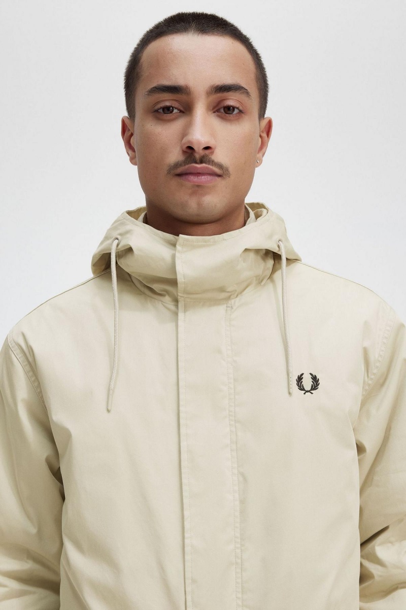 Fred Perry Korta Vadderad Parka Rockar Herr Ljus | SEZPD97551