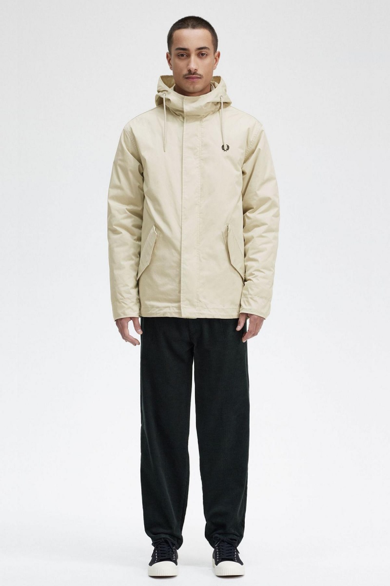 Fred Perry Korta Vadderad Parka Rockar Herr Ljus | SEZPD97551