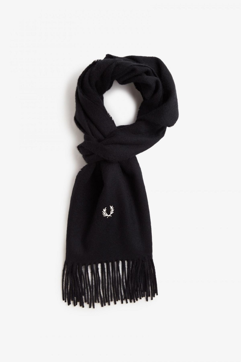 Fred Perry Lambswool Halsduk Accessories Svarta Mörk | YSEVQ42374