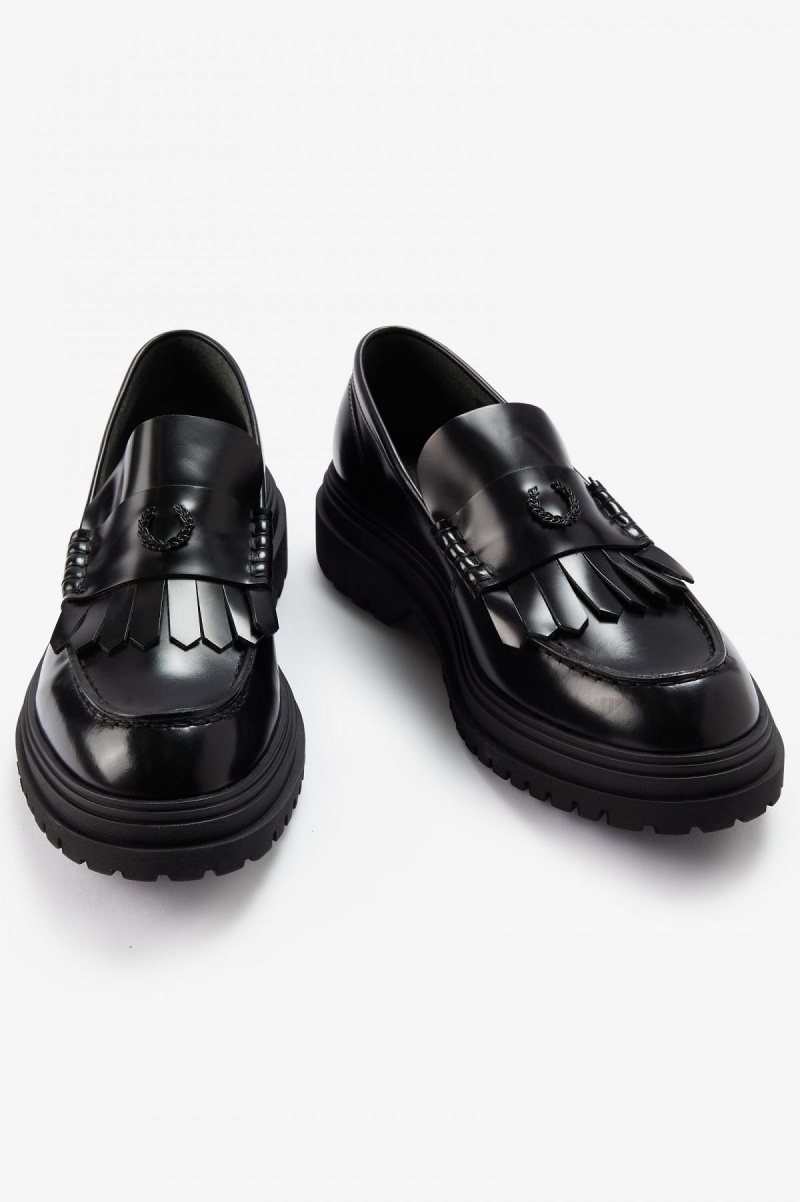 Fred Perry Loafer Skor Dam Svarta | YSEGT55911