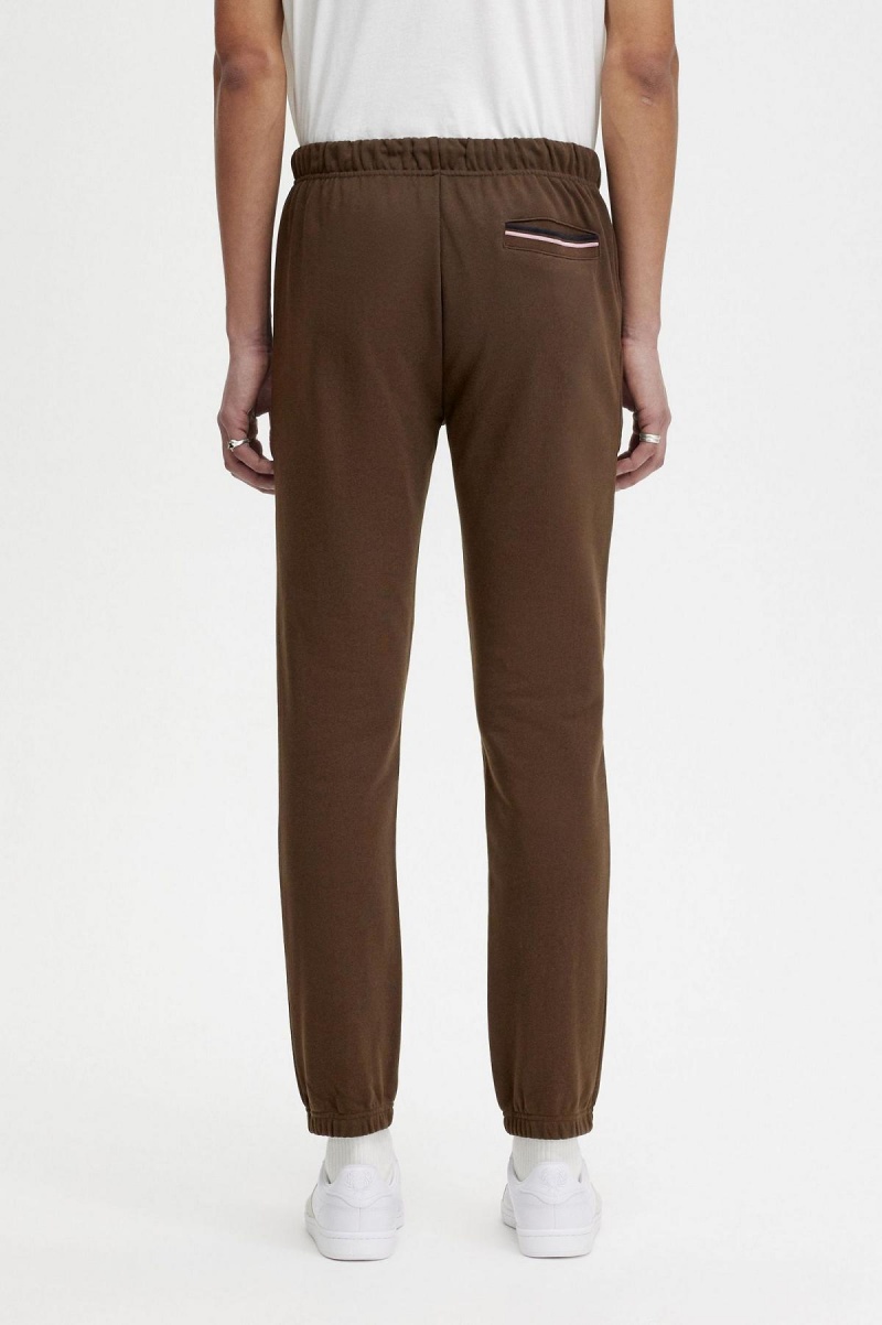 Fred Perry Loopback Sweatpants Långbyxor Herr Burnt Tobacco | FSEHY32826