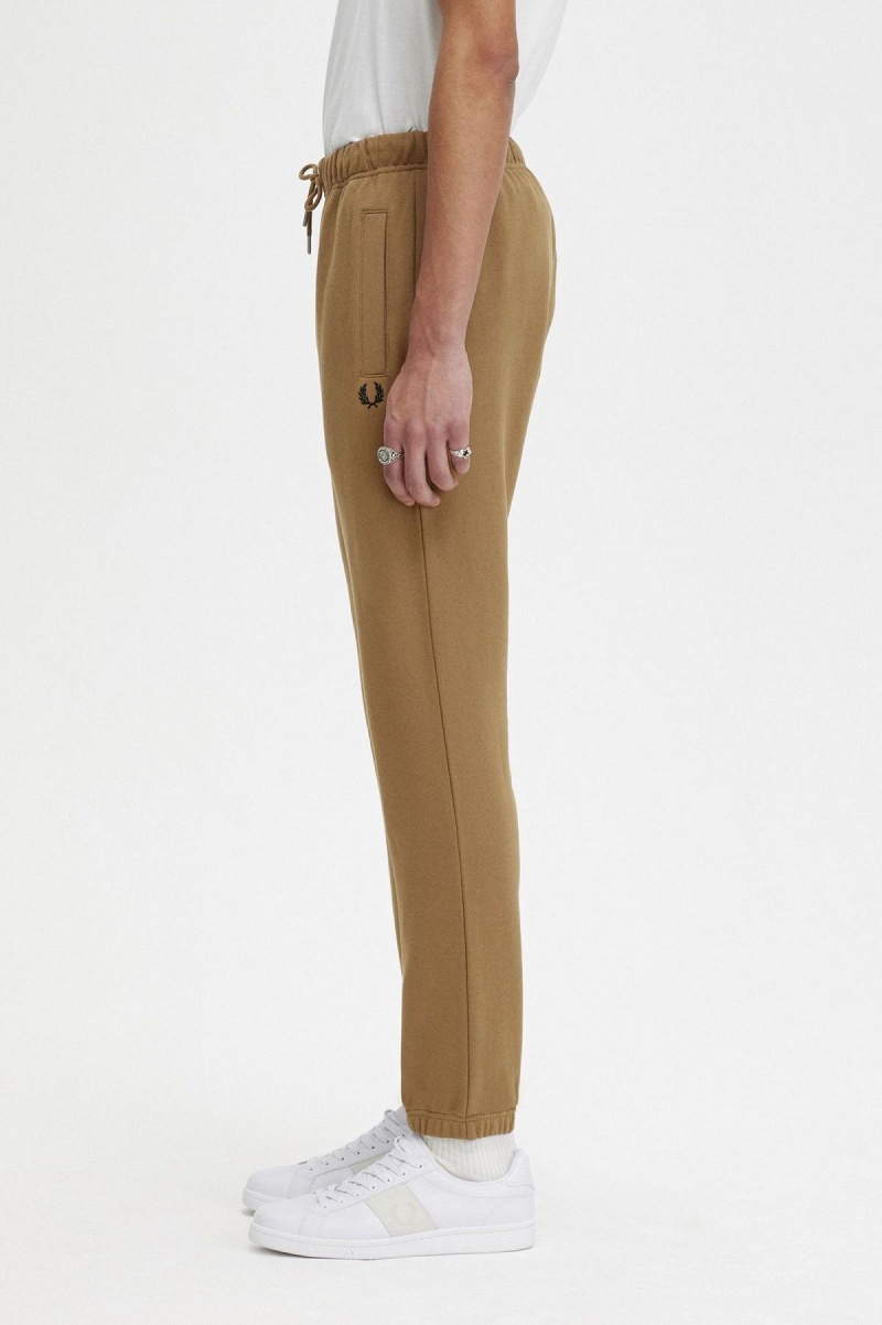 Fred Perry Loopback Sweatpants Träningsoverall Herr Shaded Stone / Burnt Tobacco | SEQAV61545