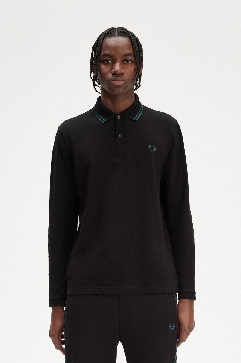 Fred Perry M1212 Fred Perry Shirt Herr Svarta Blå Blå | ASEWC45717