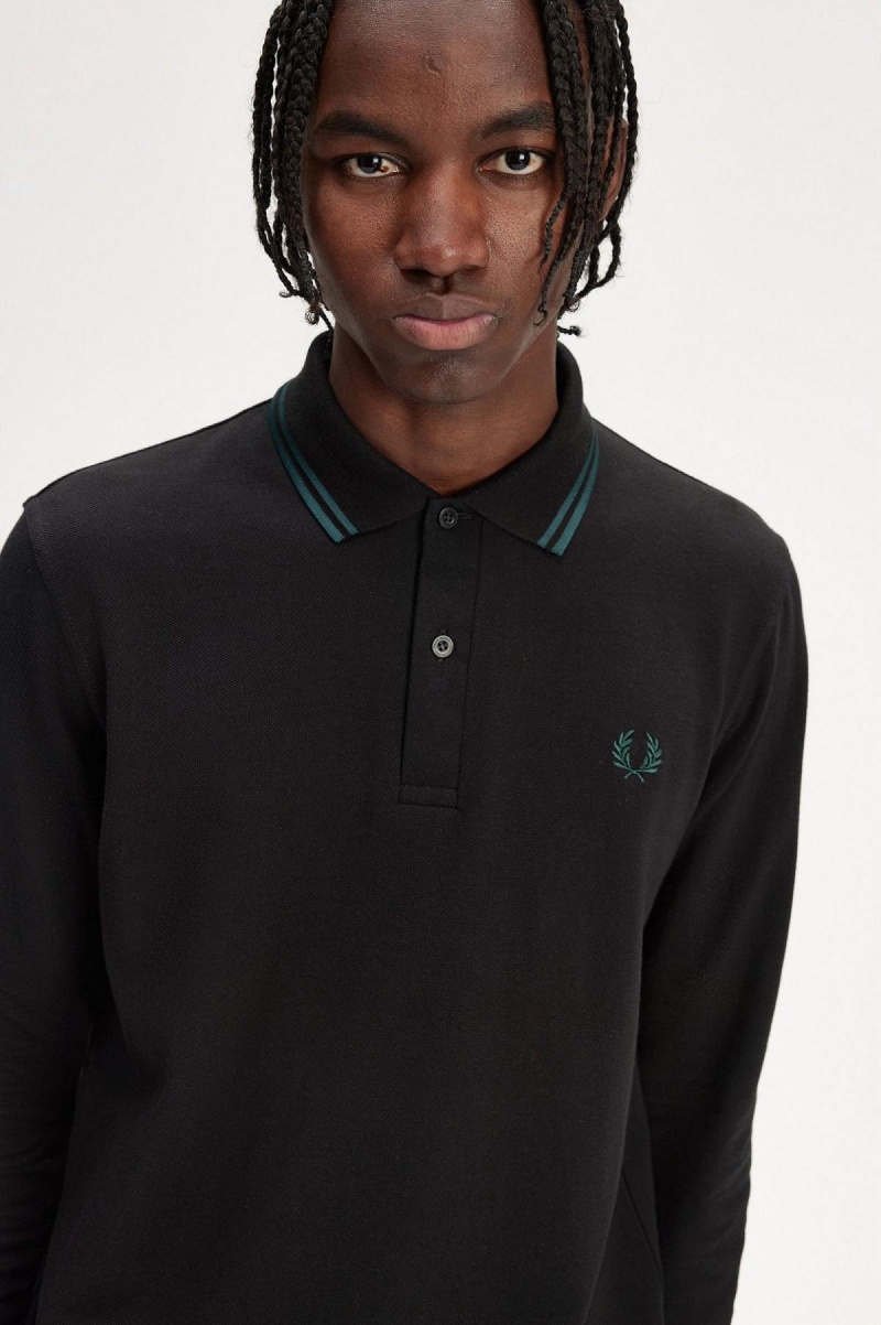 Fred Perry M1212 Piketröja Herr Svarta Blå Blå | SENZX85717