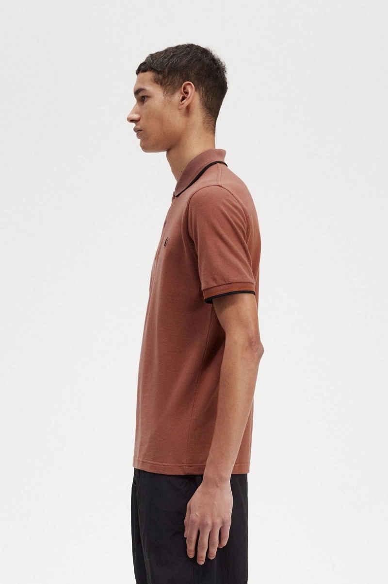 Fred Perry M12 Fred Perry Shirt Herr Bruna Mörksvarta | SEQCS88406