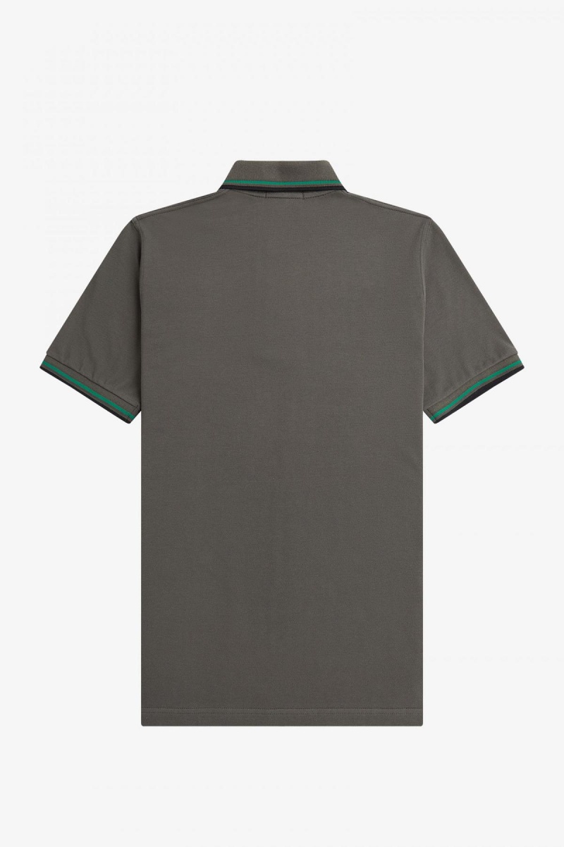 Fred Perry M12 Fred Perry Shirt Herr Gröna Gröna Svarta | PSEER92108