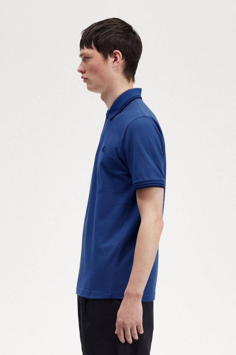 Fred Perry M12 Fred Perry Shirt Herr Marinblå Marinblå | LSETR75018