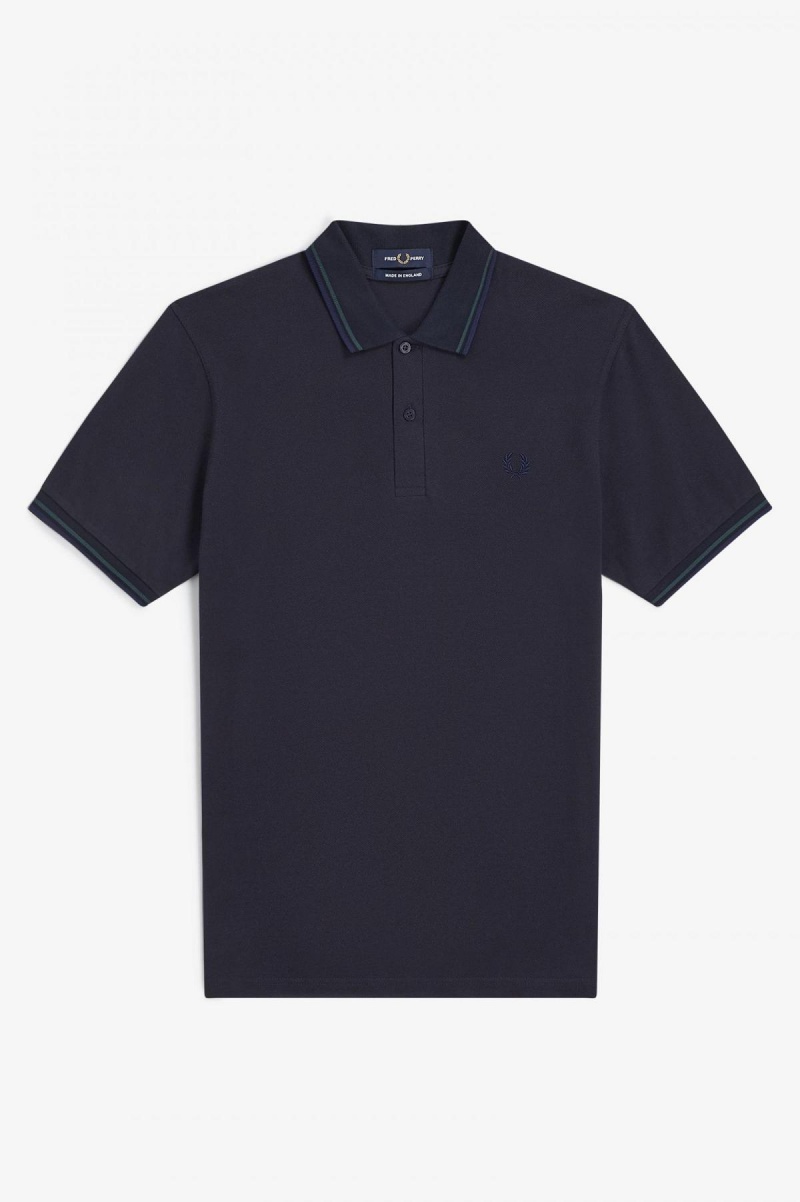 Fred Perry M12 Fred Perry Shirt Herr Marinblå Blå Marinblå | MSEHR37256