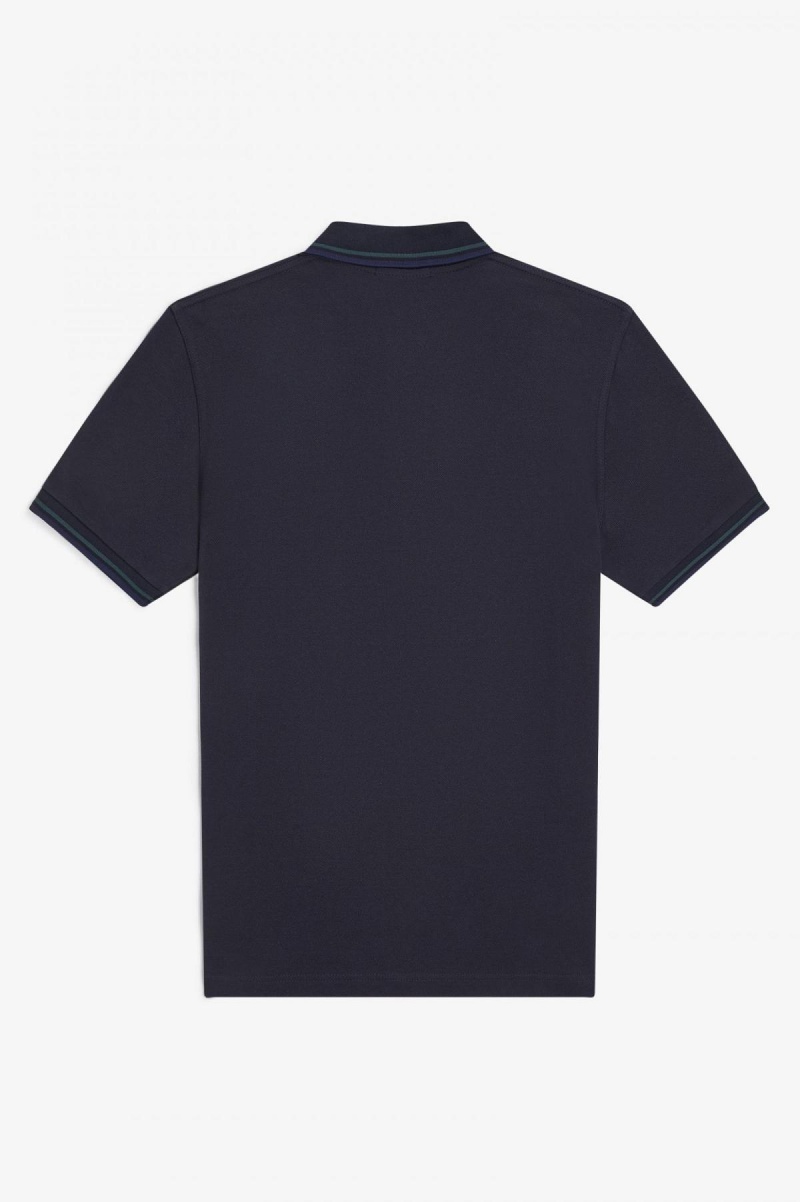 Fred Perry M12 Fred Perry Shirt Herr Marinblå Blå Marinblå | MSEHR37256