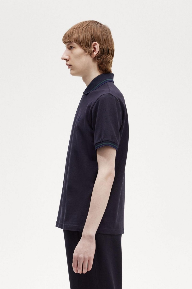 Fred Perry M12 Fred Perry Shirt Herr Marinblå Blå Marinblå | MSEHR37256