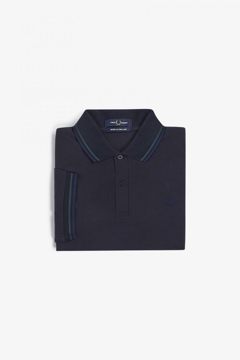 Fred Perry M12 Fred Perry Shirt Herr Marinblå Blå Marinblå | MSEHR37256