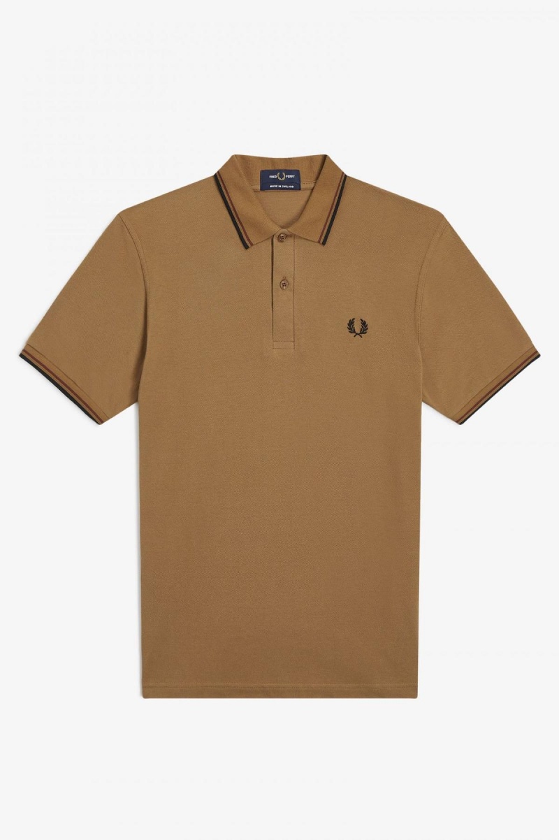 Fred Perry M12 Fred Perry Shirt Herr Mörkbruna Svarta | USEND15206