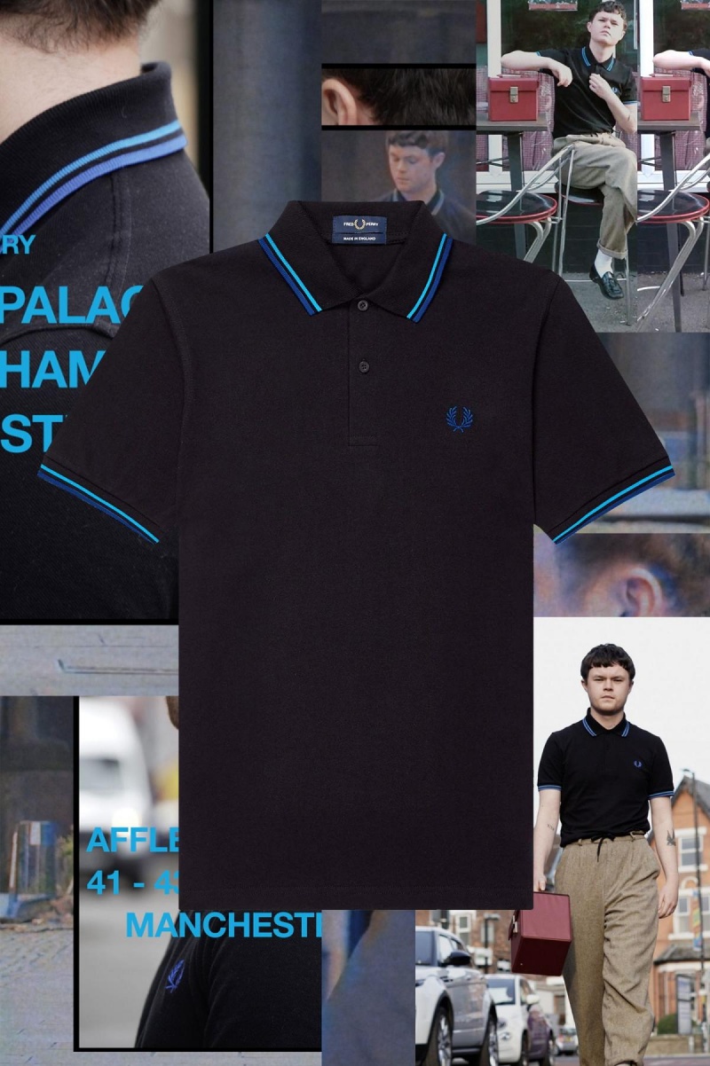 Fred Perry M12 Fred Perry Shirt Herr Svarta Blå Blå Blå | BSESD33213